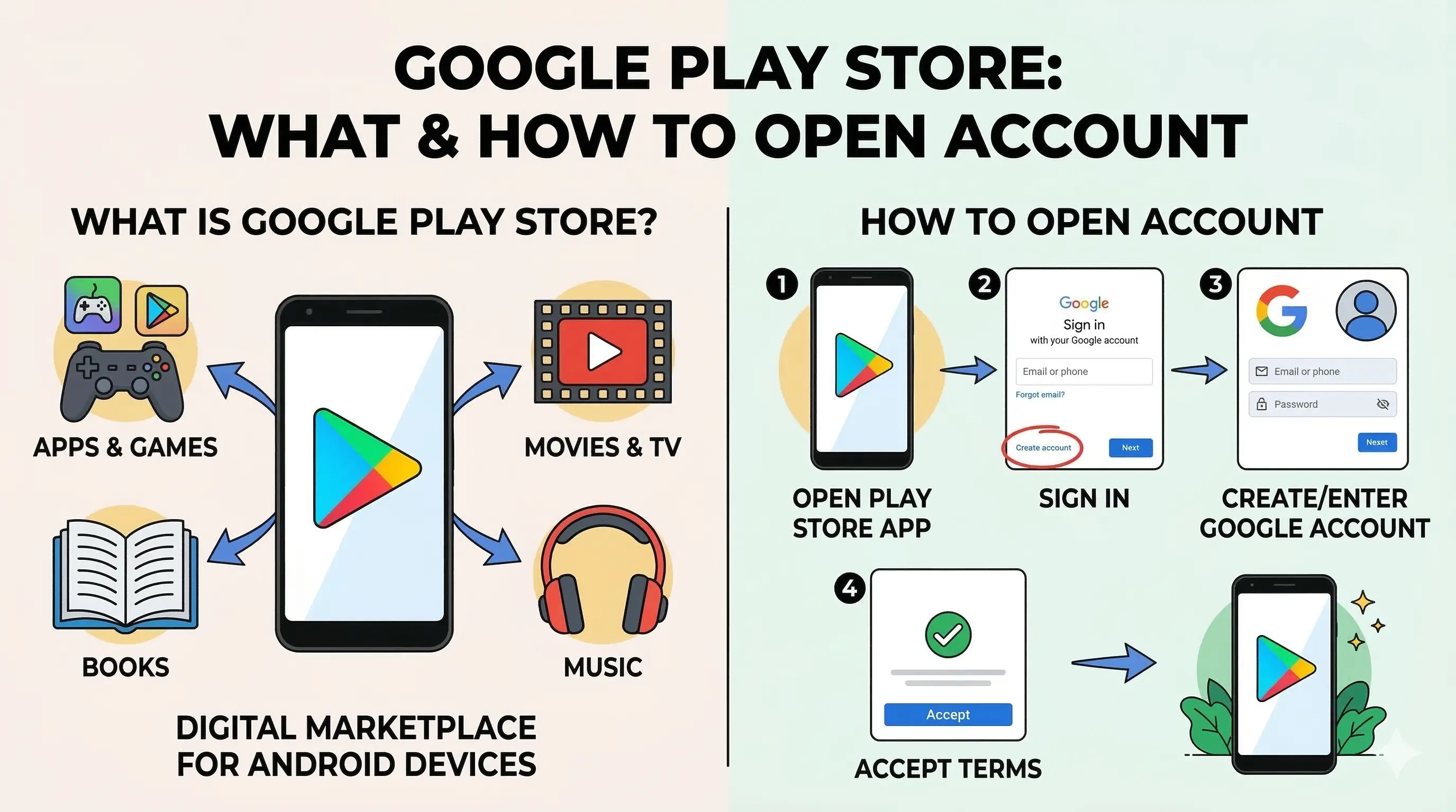 What is Google Play Store in Android & How to Open an Account