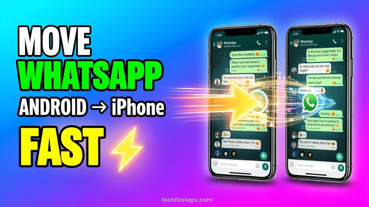 How to Transfer WhatsApp Data from Android to iPhone (3 Easy Methods)